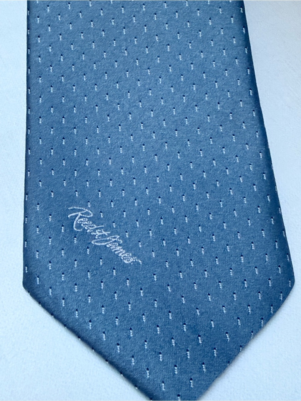 Reed St James Classic Blue Microdot Tie
